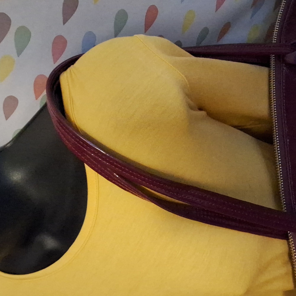 Coach LAURA Tan and Burgundy LARGE TOTE - Picture 3 of 6